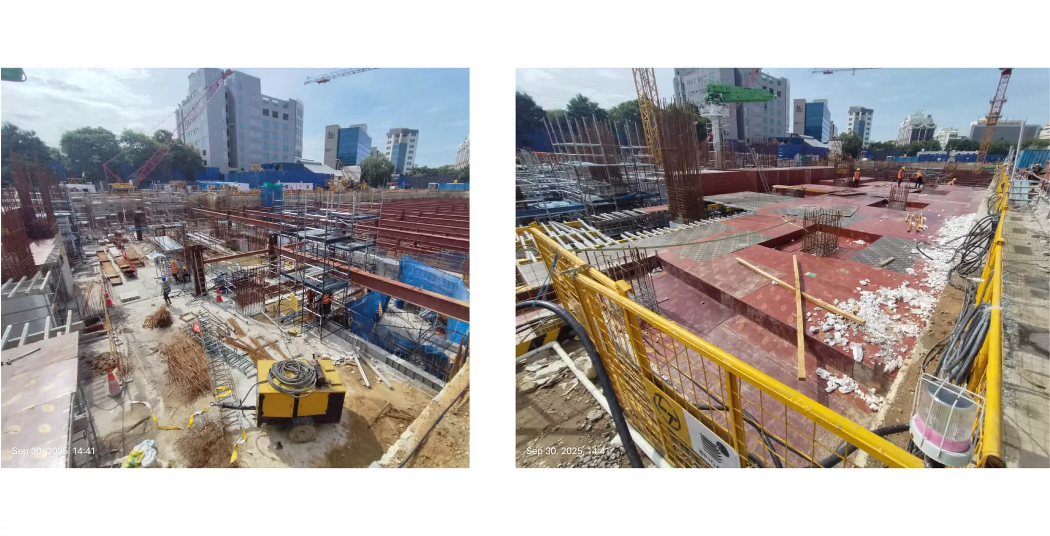 Brigade Icon Residential : B1 to GF Vertical works and GF Floor slab shuttering works - September 2025