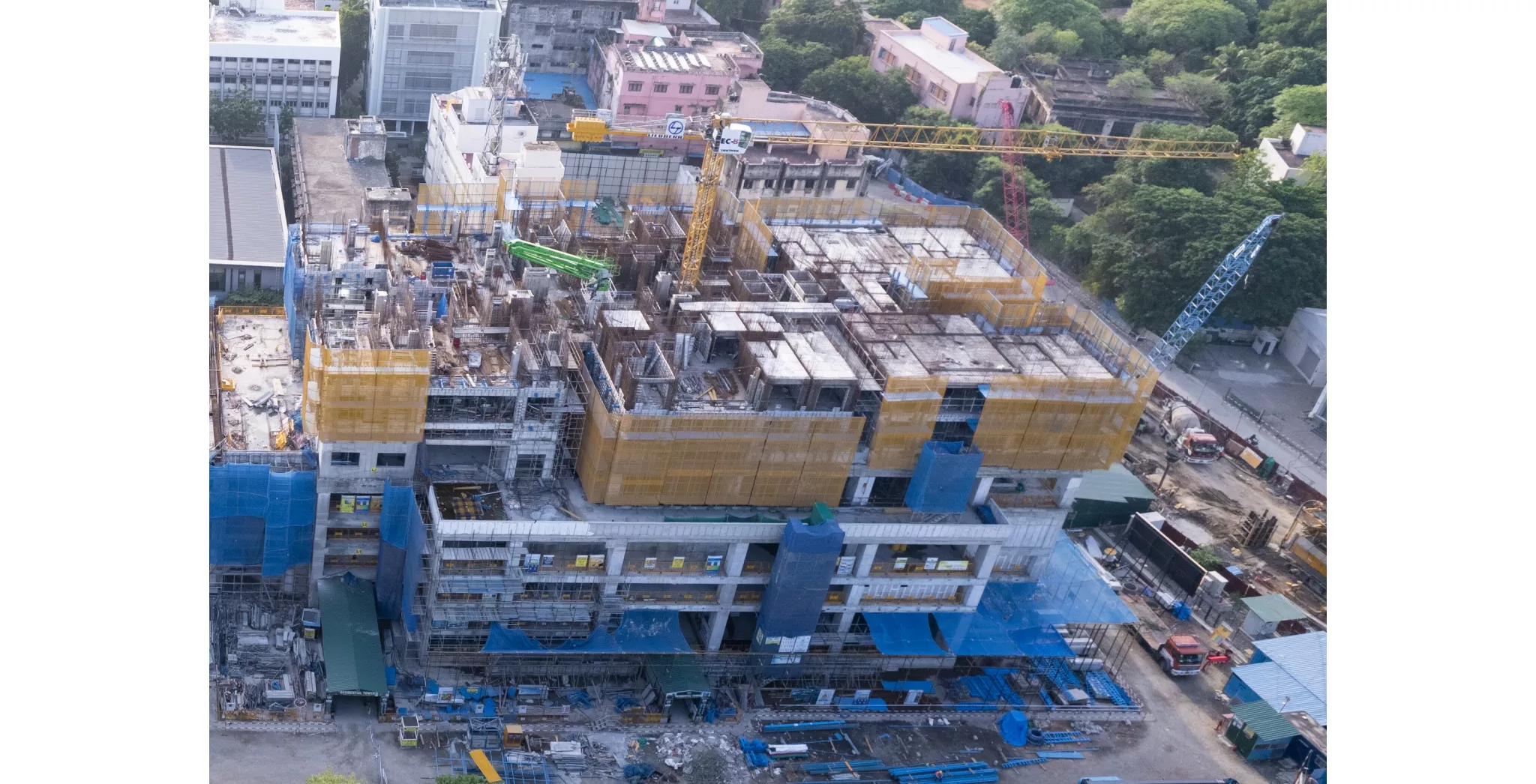 Brigade Icon Residential : West side Elevation View - status as on July 2026