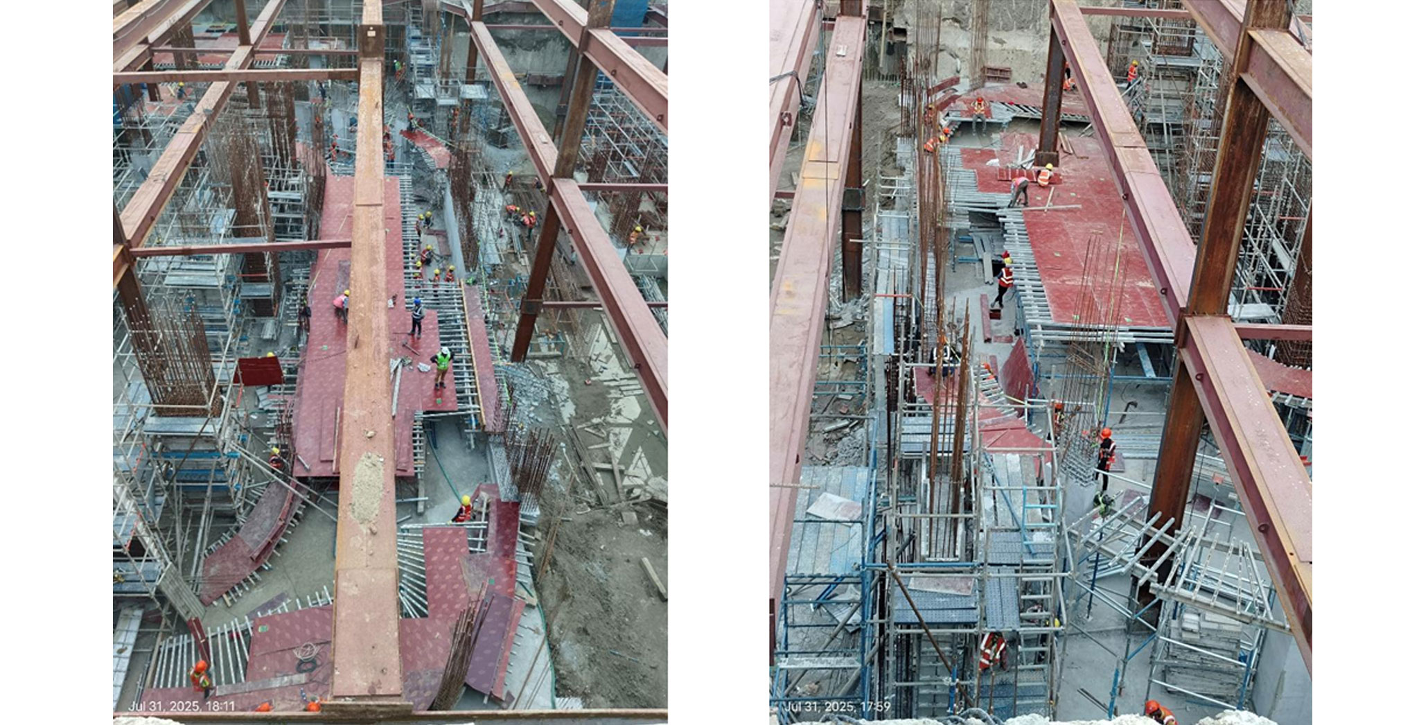 Brigade Icon Residential : Ramp Shuttering in Basement 3 Pour 3 - July 2025