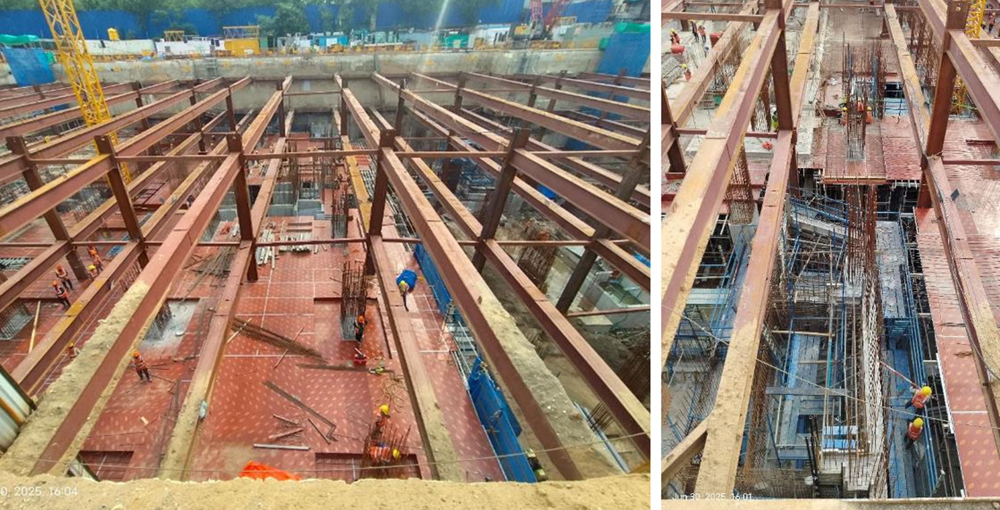 Brigade Icon Residential : B2 Floor Pour 2 Slab Shuttering Work and Vertical Reinforcement - June 2025