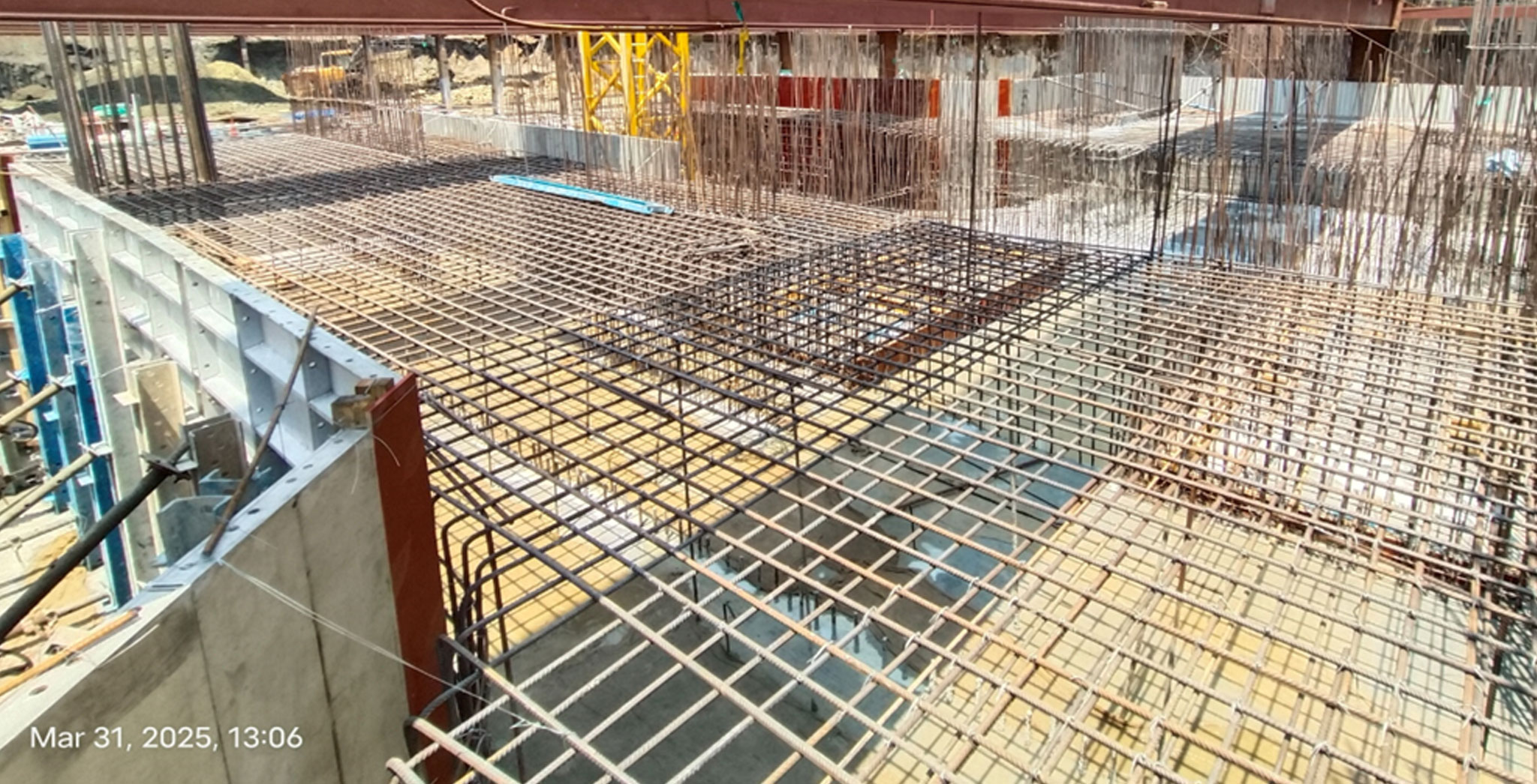 Brigade Icon Residential : Raft Reinforcement progress Actual Photo - March 2025